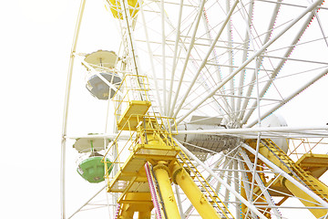 Image showing ferris wheel against a blue sky