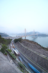 Image showing highway and Ting Kau bridge 