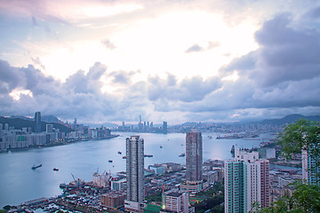 Image showing Hong Kong skyline at night 