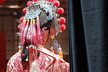Image showing chinese dummy opera, looking after the stage