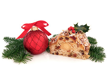 Image showing Stollen Christmas Cake