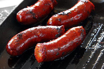 Image showing Roast sausages