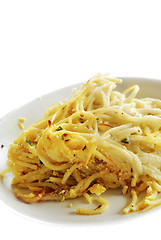 Image showing Appetizing pasta on plate