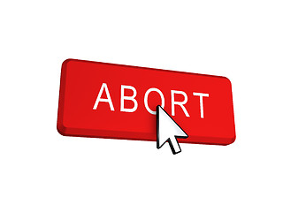 Image showing Arrow Cursor to hit Abort Button