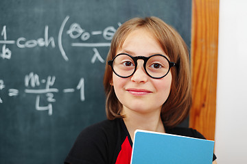 Image showing Wise math schoolgirl