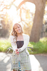 Image showing Beautiful Caucasian woman outdoor