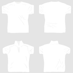 Image showing T-shirt design set including male female