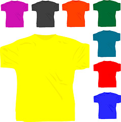 Image showing set of men's T-shirt isolated