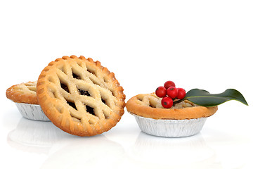 Image showing Mince Pies and Holly