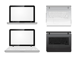 Image showing laptop view from the front and top