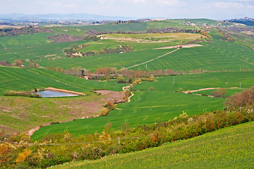 Image showing Italy. Val D'Orcia valley. Tuscany landscape