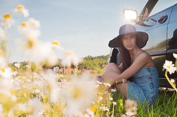 Image showing Beautiful brunette woman