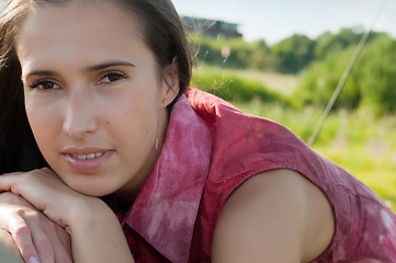 Image showing Beautiful brunette woman