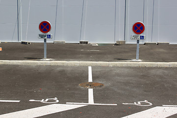 Image showing disabled parking only