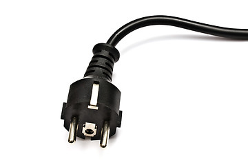 Image showing Electric plug isolated on the white