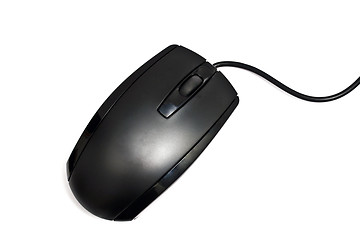 Image showing Black computer mouse