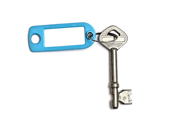 Image showing Blank tag and old key