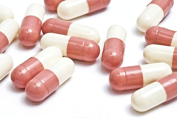 Image showing Pink capsules