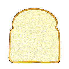 Image showing Slice of white bread