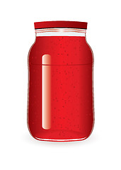 Image showing Jam jar strawberry