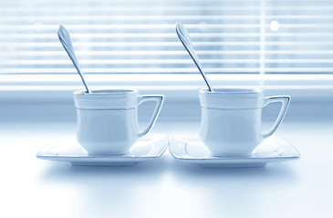 Image showing Two cups of coffee