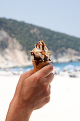 Image showing Ice cream at the beach