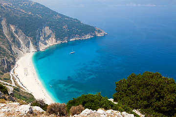 Image showing Myrtos beach, Kefalonia