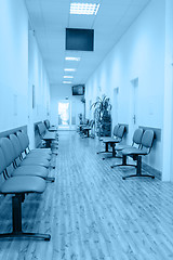 Image showing Interior of Hospital in Shades of Blue