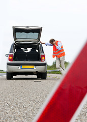 Image showing Broken down car