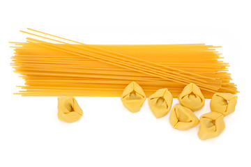 Image showing Tortellini and Spaghetti Pasta
