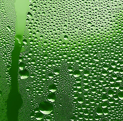 Image showing water drops on glass