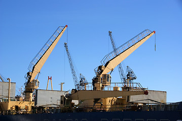 Image showing Ship cranes