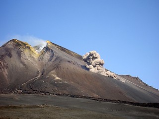 Image showing Volcanic eruption with ash