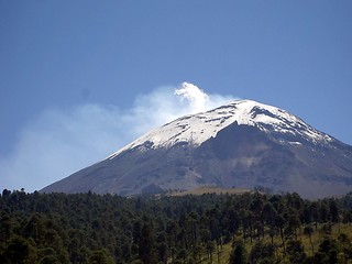 Image showing Smoke from Mexican volcano Popocatepetl