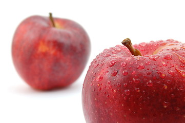 Image showing fresh red apple isolated on white background