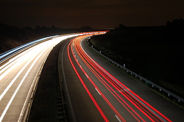 Image showing highway at night with traffic