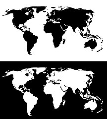 Image showing world map isolated