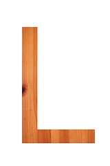 Image showing wood alphabet L