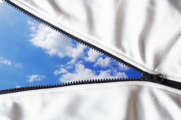 Image showing zipped blue sky