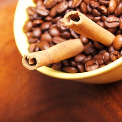 Image showing coffee and cinnamon