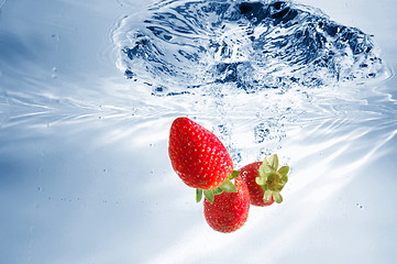 Image showing strawberry in water