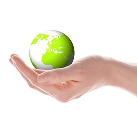 Image showing the globe in your hand concept
