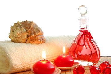 Image showing red massage still life