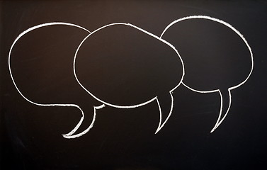 Image showing chalkboard and speech bubble 