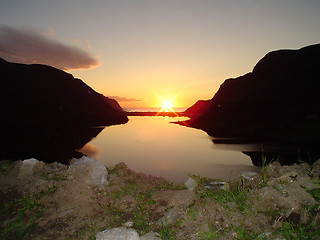 Image showing Sunset at Refvik