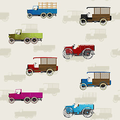 Image showing Vintage cars pattern