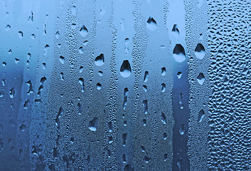 Image showing water drops on glass
