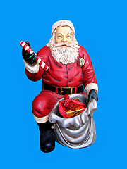 Image showing figure of santa claus isolated on blue