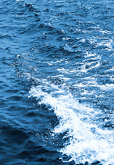 Image showing blue water with white wave