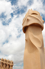 Image showing Gaudi designed apartment building La Pedrera